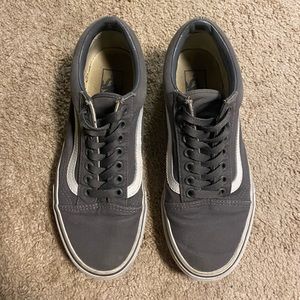 Grey Old Skool Vans - Mens 7, Womens 8.5